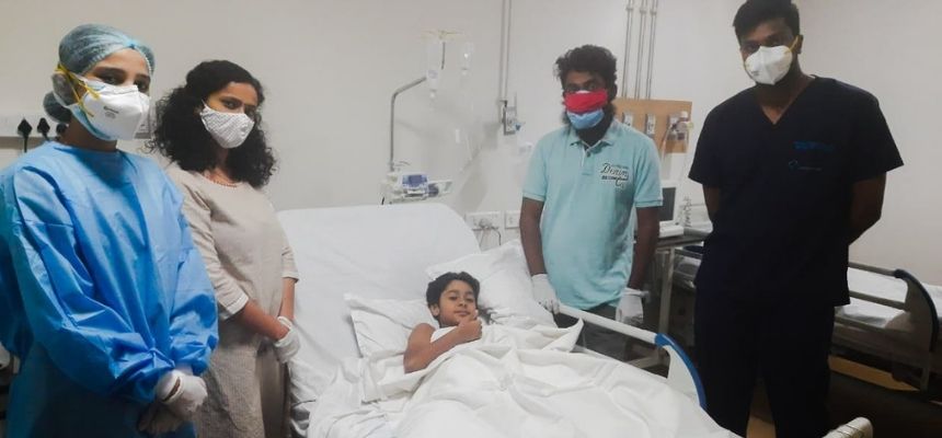 9 year old boy saved by Continental Hospitals who suffered from severe burns