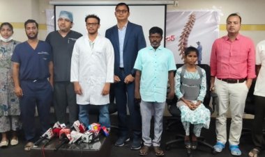 KIMS Kurnool doctors Dr. Sheikh Mannan & Dr. Kiran Kumar who corrected S-shaped spine