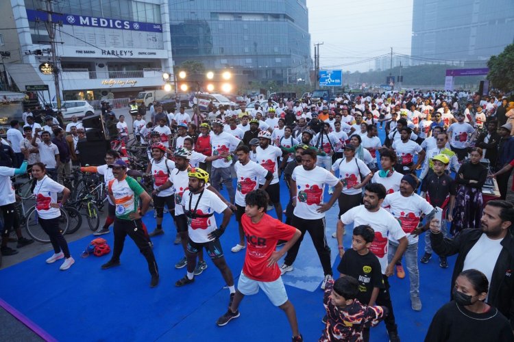 STAR Hospitals brought together Telangana’s largest group of cyclists for a cancer awareness initiative in Hyderabad